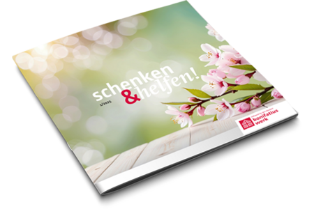 Das aktuelle Booklet "schenken & helfen"